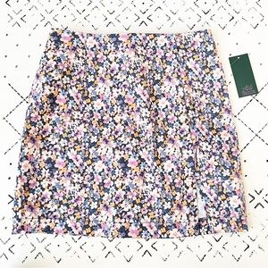 NEW ⭐️ Wild Fable stretch floral side slit cotton mini skirt 2